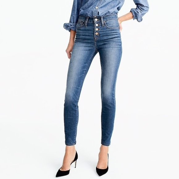J. Crew Button Fly Lookout High Rise Skinny Jean Size 27